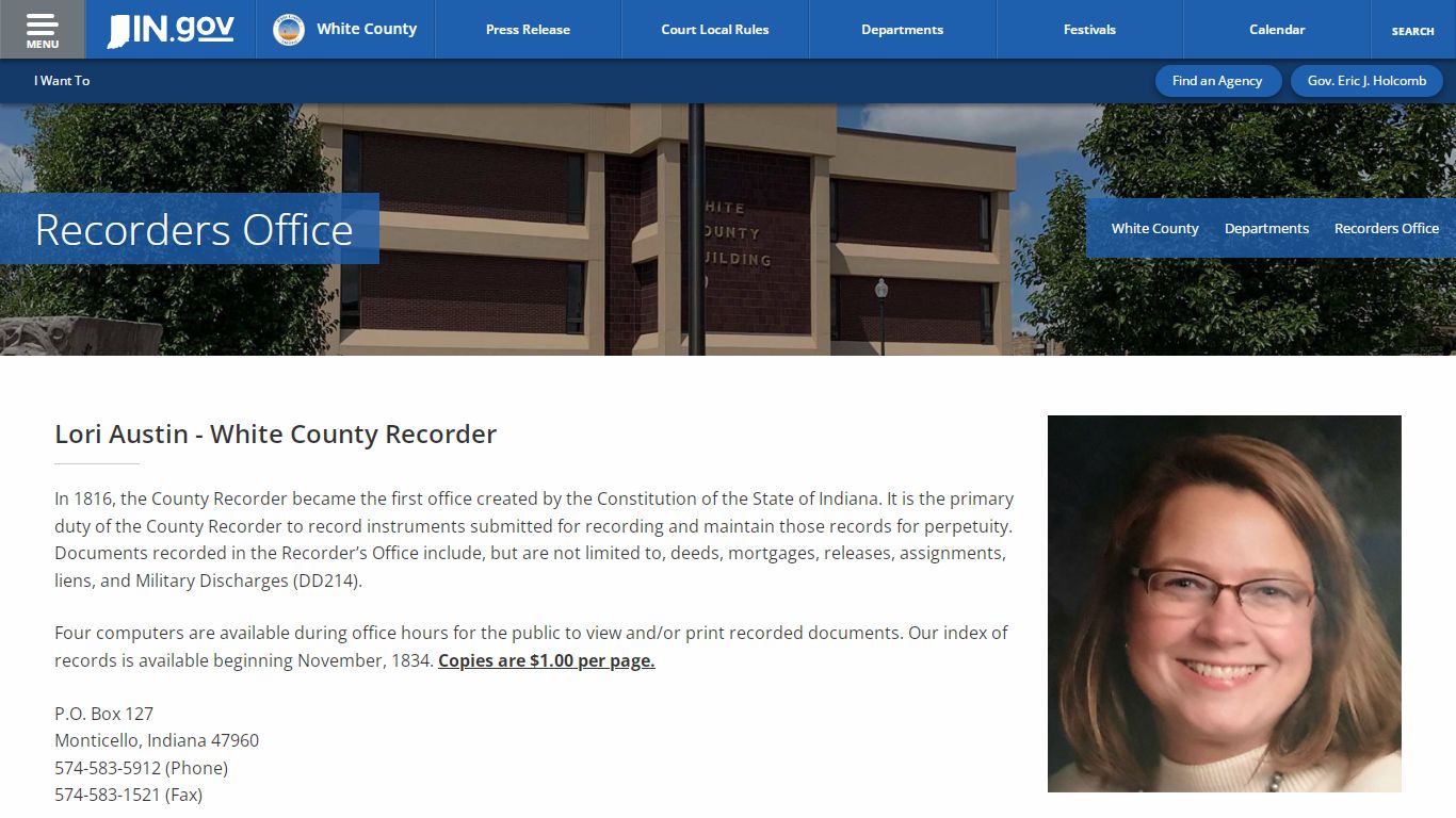 White County: Recorders Office